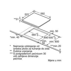 Bosch indukcijska ploča za kuhanje PIE-651FC1E