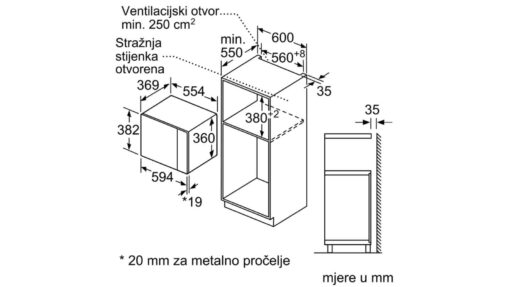 Ugradbena mikrovalna BFL554MB0