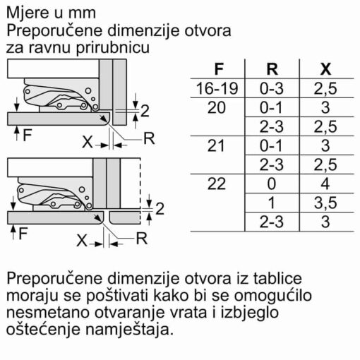 BOSCH Ugradbeni frižider 177cm KIV87VFE0