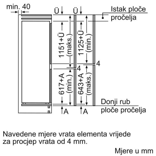 BOSCH Ugradbeni frižider 177cm KIV87VFE0