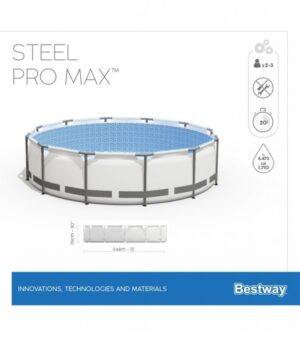 Bazen Steel Pro Max sa čeličnom konstrukcijom 3.66mx76cm sa filter pumpom 56416 BESTWAY