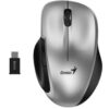 Genius Miš Wireless 8200S ergo type-c  silver  silent  5 tipki  1200 DPI  BlueEye