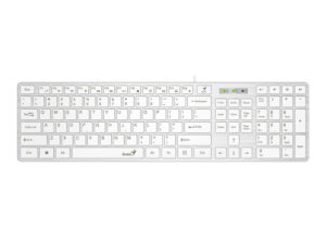 Genius SlimStar 126 tastatura  USB veza  low-profile tipke  bijela-white