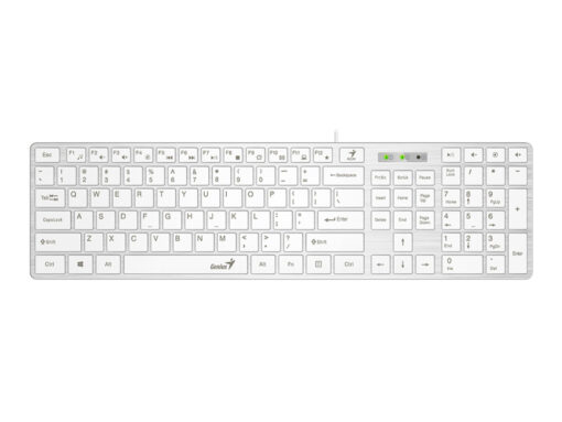 Genius SlimStar 126 tastatura  USB veza  low-profile tipke  bijela-white