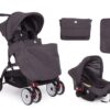 KIKKA BOO KOLICA AIRY 2U1 DARK GRAY S NOSILJKOM