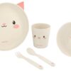 KIKKA BOO SET ZA JELO BAMBUS CAT PINK