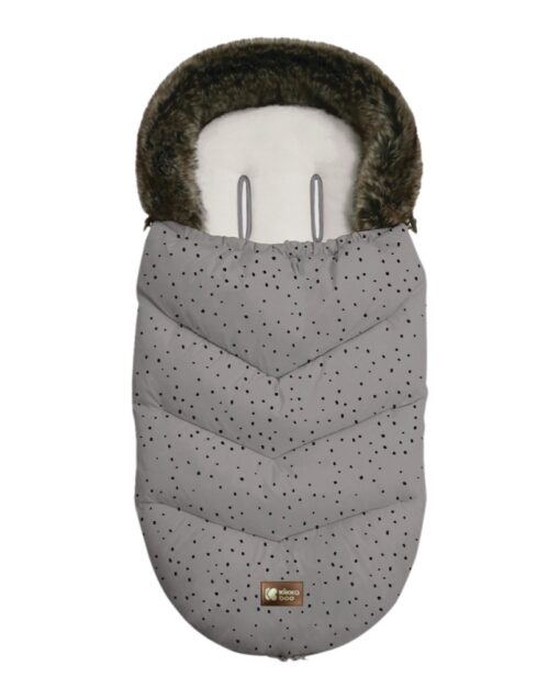 KIKKA BOO ZIMSKA VREĆA ZA KOLICA LUXURY FUR DOTS GREY