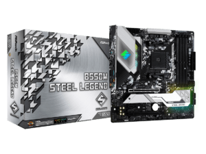 ASROCK MB B550M STEEL LEGENDAMD B550;AM4;4xDDR4;RAIDHDMI