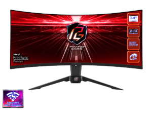 ASROCK MONITOR PG34WQ15R2B 34"CURVED GAMING;WQHD;165Hz;1ms;2xHDMI