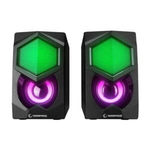 Zvučnici 2.0 gaming RAMPAGE RMS-N29 2.0 3W*2 USB 5V Rainbow Backlit Gaming Speaker