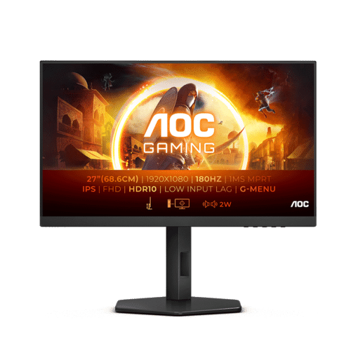 MONITOR AOC 27" 27G4X IPS, FHD, 180Hz, 1ms, HDR10, G-Sync, Adaptive-Sync, DP, 2xHDMI, zvucnici, pivot